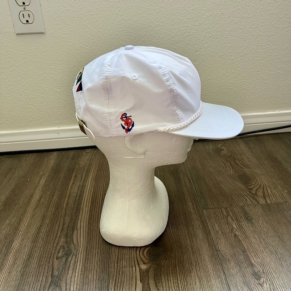 White Cap with Embroidered Logo - Picture 3 of 9
